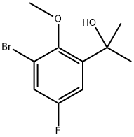 2-(3-Bromo-5-fluoro-2-methoxyphenyl)propan-2-ol Structure