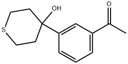 1-[3-(Tetrahydro-4-hydroxy-2H-thiopyran-4-yl)phenyl]ethanone Structure