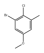 1-Bromo-2-chloro-5-methoxy-3-methylbenzene 구조식 이미지