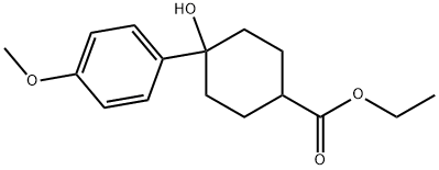 Ethyl 4-hydroxy-4-(4-methoxyphenyl)cyclohexanecarboxylate Structure