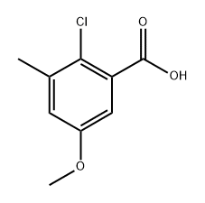 2-chloro-5-methoxy-3-methylbenzoic acid Structure