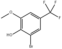 2-bromo-6-methoxy-4-(trifluoromethyl)phenol Structure