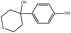 Tetrahydro-4-(4-hydroxyphenyl)-2H-thiopyran-4-ol Structure