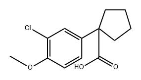 1-(3-chloro-4-methoxyphenyl)cyclopentane-1-carboxylic acid 구조식 이미지