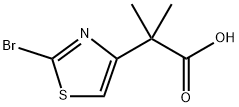 4-Thiazoleacetic acid, 2-bromo-α,α-dimethyl- 구조식 이미지