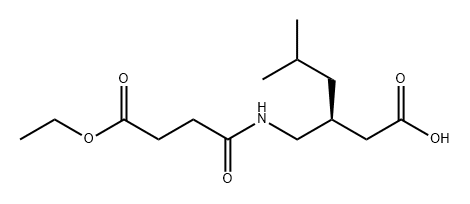 Hexanoic acid, 3-?[[(4-?ethoxy-?1,?4-?dioxobutyl)?amino]?methyl]?-?5-?methyl-?, (3S)?- Structure