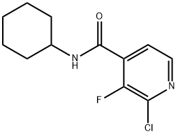 2-Chloro-N-cyclohexyl-3-fluoroisonicotinamide Structure