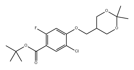 tert-butyl 5-chloro-4-((2,2-dimethyl-1,3-dioxan-5-yl)methoxy)-2-fluorobenzoate Structure