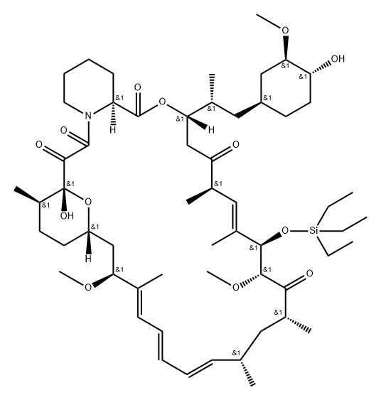 Rapamycin, 31-O-(triethylsilyl)- Structure