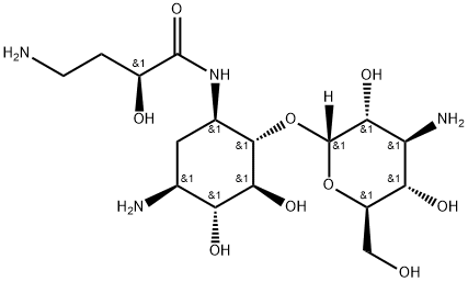 6-O-Des(6-Amino-α-D-gluocopyranosyl) Amikacin 구조식 이미지