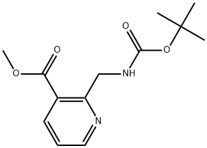 methyl 2-(((tert-butoxycarbonyl)amino)methyl)nicotinate Structure