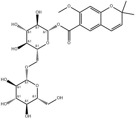 Macrophylloside D 구조식 이미지