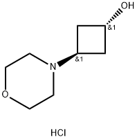 trans-3-(morpholin-4-yl)cyclobutan-1-ol hydrochloride Structure