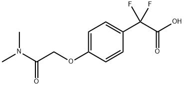 Benzeneacetic acid, 4-[2-(dimethylamino)-2-oxoethoxy]-α,α-difluoro- Structure