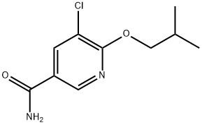 5-Chloro-6-(2-methylpropoxy)-3-pyridinecarboxamide Structure