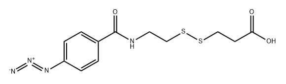 3-[[2-[(4-azidobenzoyl)amino]ethyl]dithio]propanoicacid Structure