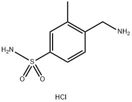 4-(aminomethyl)-3-methylbenzene-1-sulfonamide hydrochloride Structure