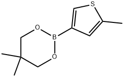 1,3,2-Dioxaborinane, 5,5-dimethyl-2-(5-methyl-3-thienyl)- Structure