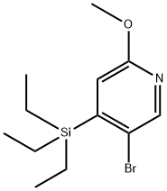 5-Bromo-2-methoxy-4-(triethylsilyl)pyridine Structure