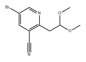 5-bromo-2-(2,2-dimethoxyethyl)pyridine-3-carbonitrile Structure