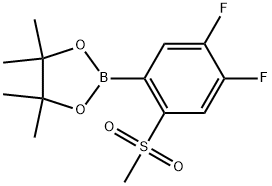 1,3,2-Dioxaborolane, 2-[4,5-difluoro-2-(methylsulfonyl)phenyl]-4,4,5,5-tetram... Structure