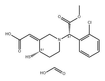 Clopidogrel Thiol Metabolite H3 Isomer Formate Salt Structure