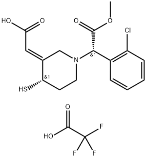 Clopidogrel Thiol Metabolite H1 Isomer TFA Salt Structure