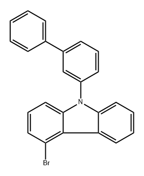 9-[1,1′-Biphenyl]-3-yl-4-bromo-9H-carbazole Structure