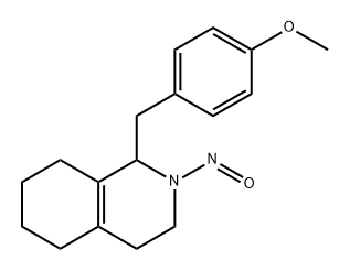 N-nitroso 1-( 4-methoxy benzyl) 1,2,3,4,5,6,7,8 octahydro isoquinoline Structure