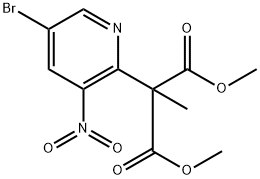 1,3-Dimethyl 2-(5-bromo-3-nitro-2-pyridinyl)-2-methylpropanedioate Structure