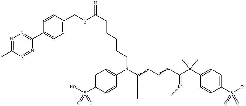 diSulfo-Cyanine3 Me-tetrazine Structure