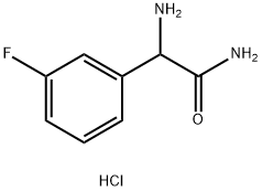 Benzeneacetamide, α-amino-3-fluoro-, hydrochloride (1:1) Structure