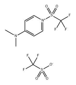 Pyridinium, 4-(dimethylamino)-1-[(trifluoromethyl)sulfonyl]-, 1,1,1-trifluoromethanesulfonate (1:1) 구조식 이미지