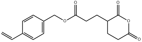 (4-Ethenylphenyl)methyltetrahydro-2,6-dioxo-2H-pyran-3-propanoate 구조식 이미지