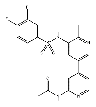 N-(5-((2,4-difluorophenyl)sulfonamido)-6-methyl-[3,4'-bipyridin]-2'-yl)acetamide Structure