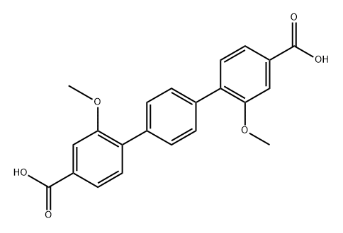 1,1':4',1''-Terphenyl]-4,4''-dicarboxylic acid, 2,2''-dimethoxy- Structure