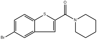 (5-Bromobenzo[b]thien-2-yl)-1-piperidinylmethanone Structure