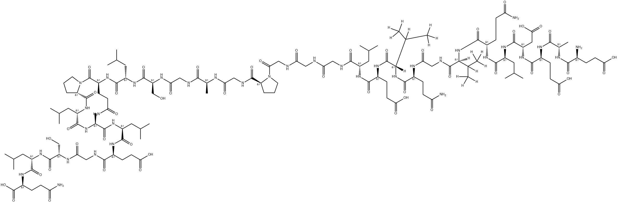 ([D8]VAL7,10)-C-PEPTIDE (HUMAN) 구조식 이미지