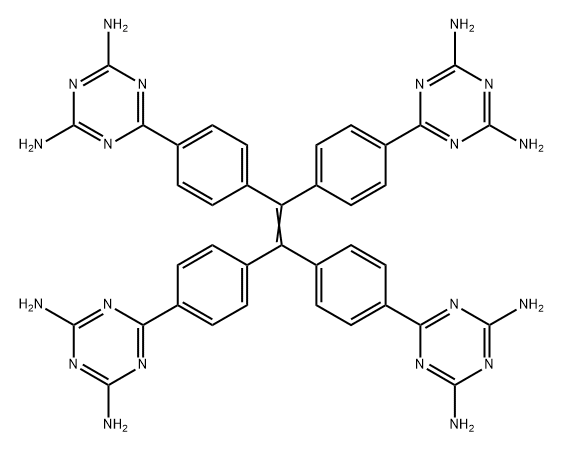 4,4',4'',4'''-tetra(2,4-diamino-1,3,5-triazin-6-yl)tetraphenylethene Structure