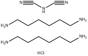 polyhexamethylene biguanide hydrochloride with a mean number-average molecular weight (Mn) of 1415 and a mean polydispersity (PDI) of 4.7 (PHMB(1415:4.7)) Structure