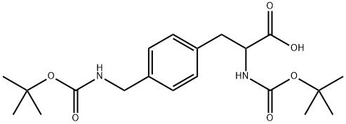 4-(N-Boc-aminomethyl)-N-Boc-DL-phenylalanine 구조식 이미지