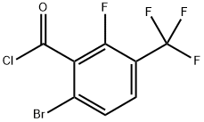 6-bromo-2-fluoro-3-(trifluoromethyl)benzoyl chloride Structure