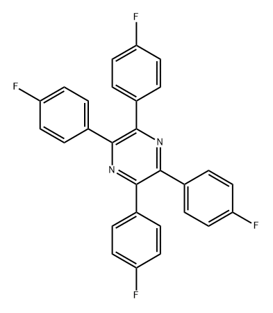 2,3,5,6-tetrakis(4-fluorophenyl)pyrazine Structure