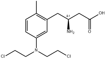 Benzenebutanoic acid, β-amino-5-[bis(2-chloroethyl)amino]-2-methyl-, (βS)- Structure