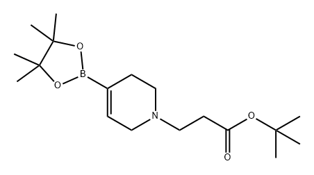 tert-butyl 3-(4-(4,4,5,5-tetramethyl-1,3,2-dioxaborolan-2-yl)-3,6-dihydropyridin-1(2H)-yl)propanoate Structure