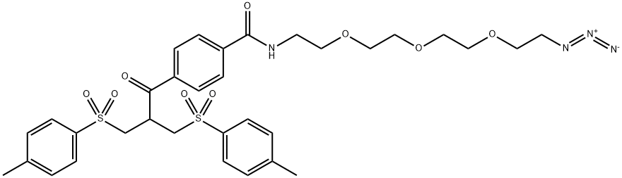 Bis-sulfone-PEG3-Azide Structure