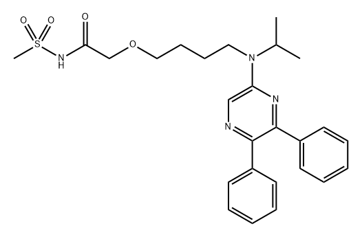 Acetamide, 2-[4-[(5,6-diphenyl-2-pyrazinyl)(1-methylethyl)amino]butoxy]-N-(methylsulfonyl)-, labeled with deuterium Structure