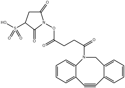 Dibenz[b,f]azocine-5(6H)-butanoic acid, 11,12-didehydro-γ-oxo-, 2,5-dioxo-3-sulfo-1-pyrrolidinyl ester 구조식 이미지