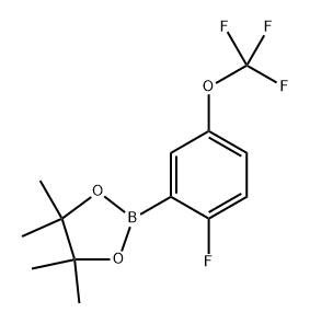 2-(2-fluoro-5-(trifluoromethoxy)phenyl)-4,4,5,5-tetramethyl-1,3,2-dioxaborolane Structure