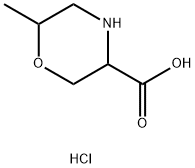 3-Morpholinecarboxylic acid, 6-methyl-,hydrochloride 구조식 이미지